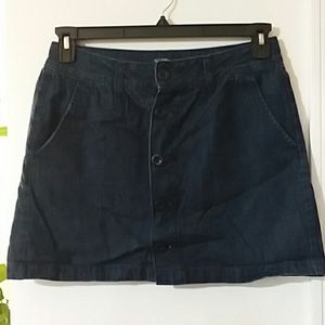 Dark blue vintage jean mini skirt